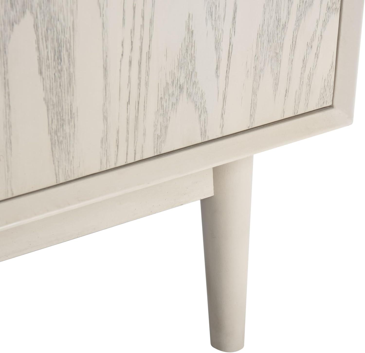 image:imageSAFAVIEH Couture Collection Elissa MidCentury White Wash Small Entertainment Media Stand Fits up to a 45 Flatscreen TVWhite Washed
