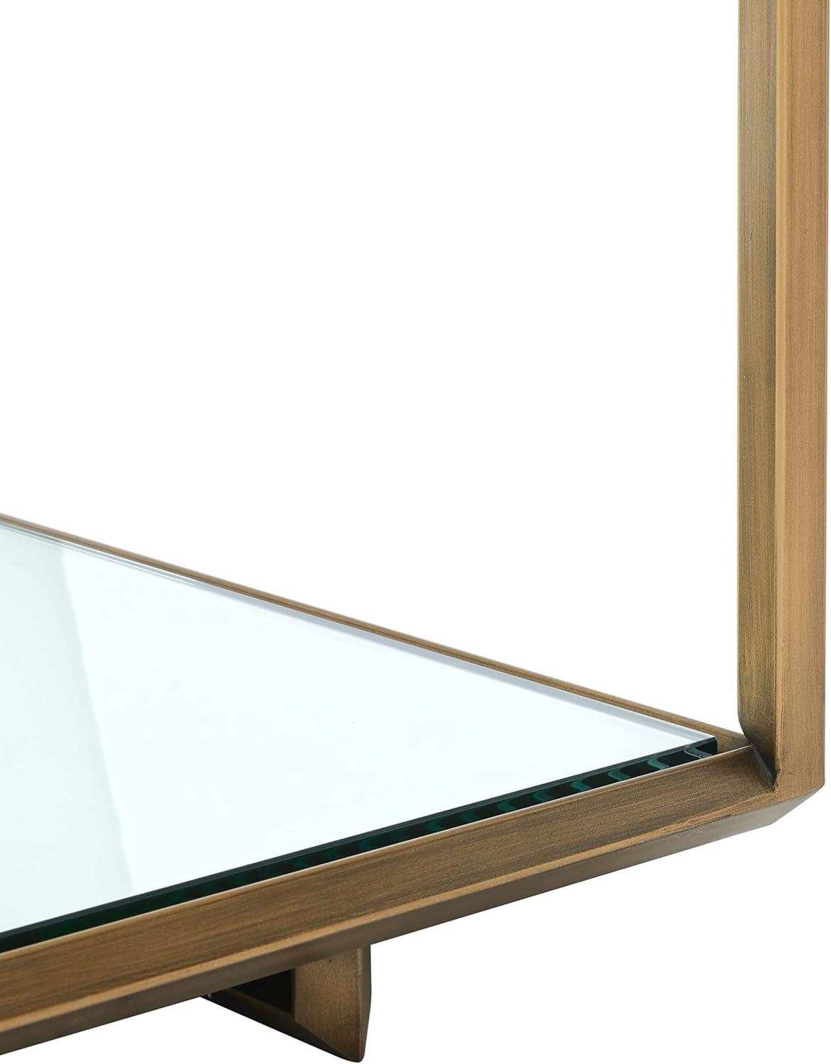 image:imageSAFAVIEH Couture Collection Florabella Mirrored Bronze Rectangular Coffee Table Fully Assembled