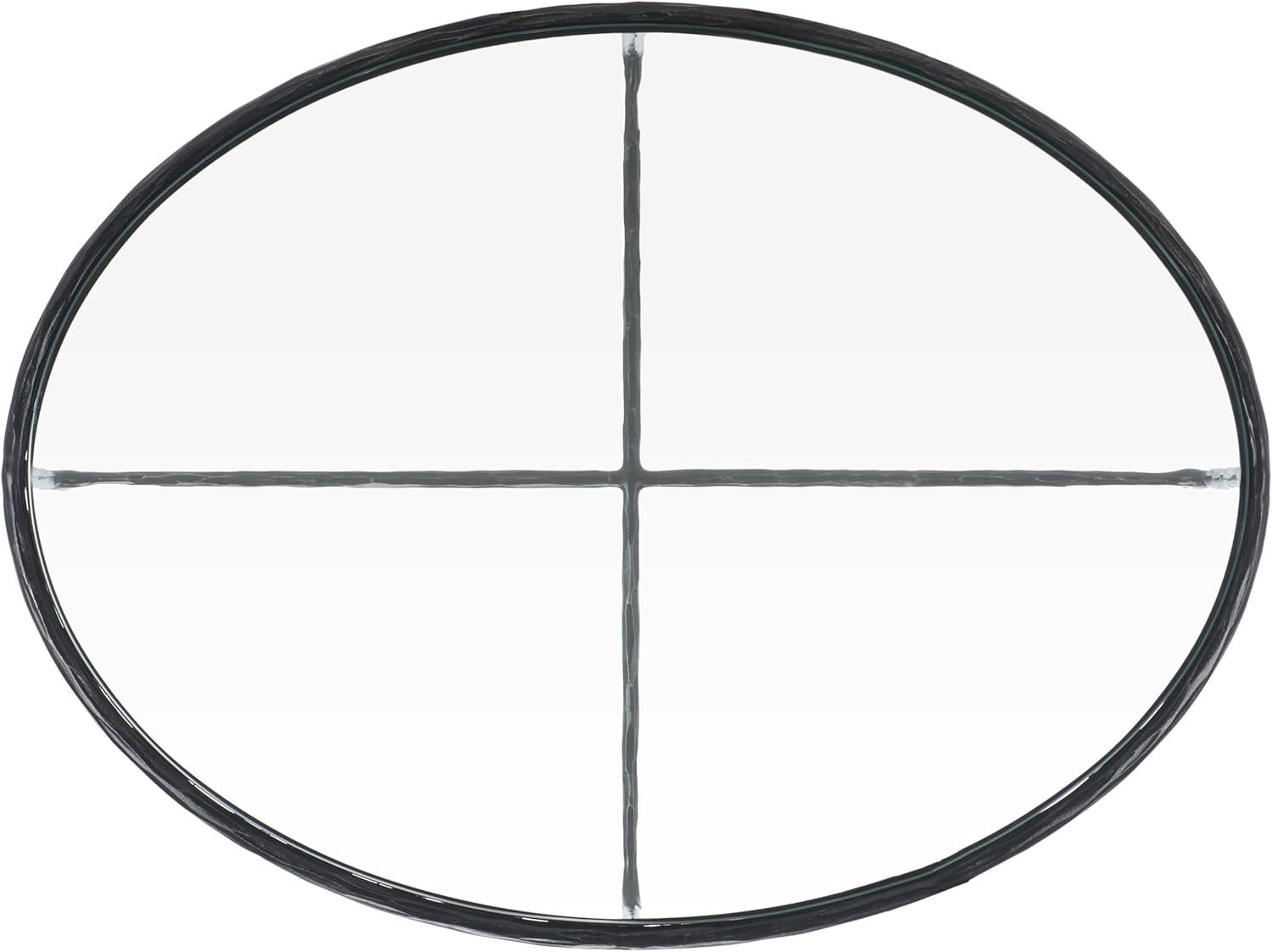 image:imageSAFAVIEH Couture Collection Jessa Silver Metal Oval Coffee Table Fully AssembledBlack