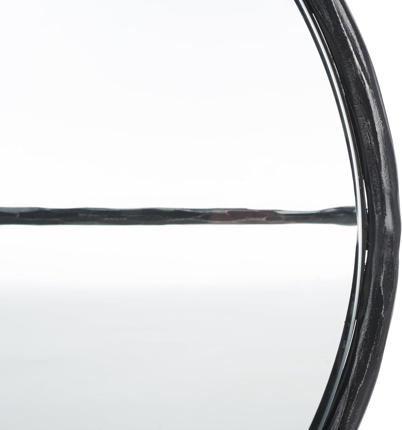 image:imageSAFAVIEH Couture Collection Jessa Silver Metal Oval Coffee Table Fully AssembledBlack