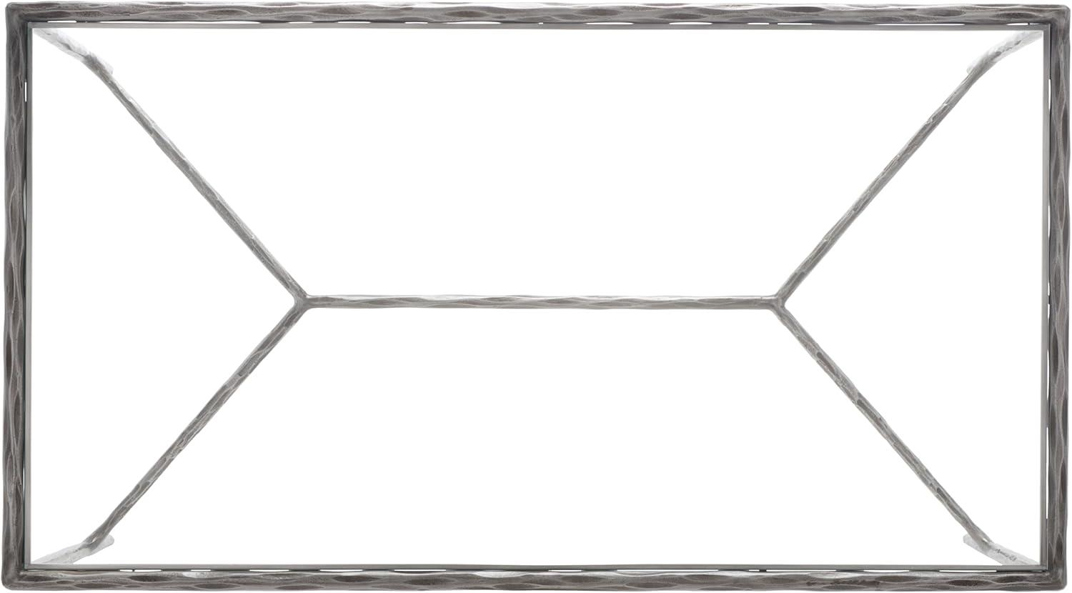 image:imageSAFAVIEH Couture Collection Jessa Silver MetalGlass Top Rectangle Coffee Table Fully AssembledSilver