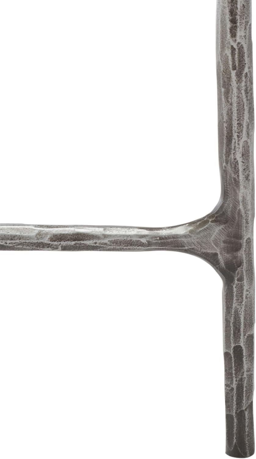 image:imageSAFAVIEH Couture Collection Jessa Silver MetalGlass Top Rectangle Coffee Table Fully AssembledSilver