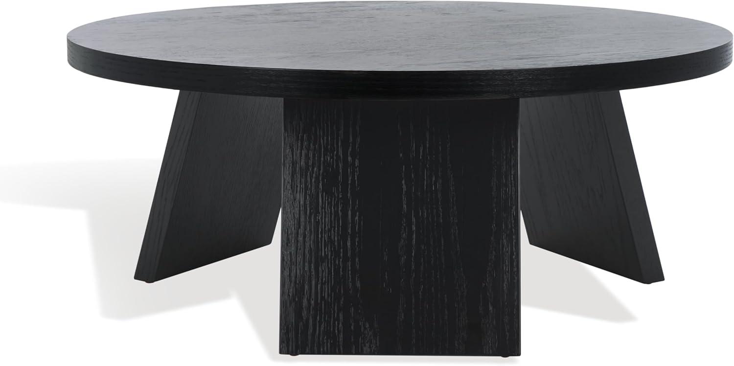 image:imageSAFAVIEH Couture Collection Julianna MidCentury Modern Black Round Coffee TableBlack