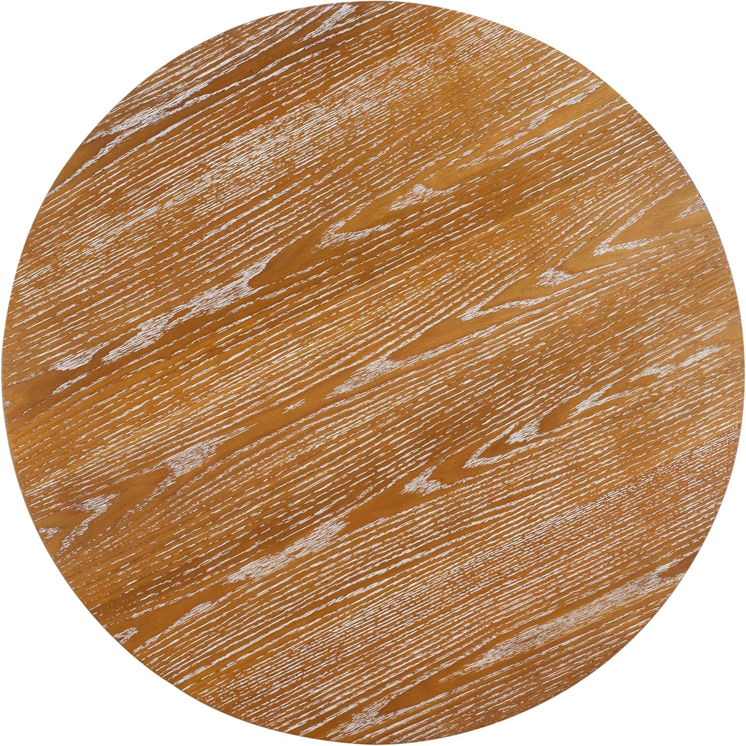 image:imageSAFAVIEH Couture Collection Julianna MidCentury Modern Black Round Coffee TableRustic Oak