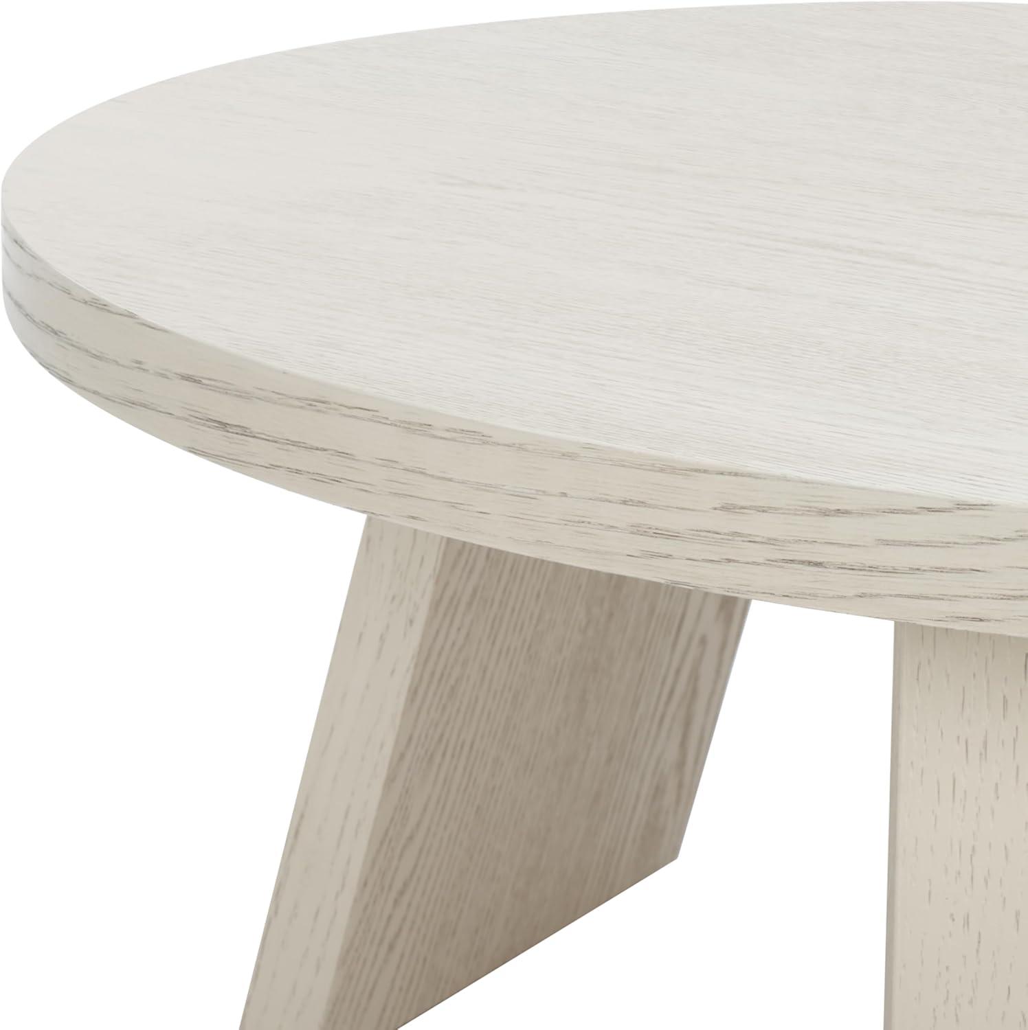 image:imageSAFAVIEH Couture Collection Julianna MidCentury Modern Black Round Coffee TableWhite Washed