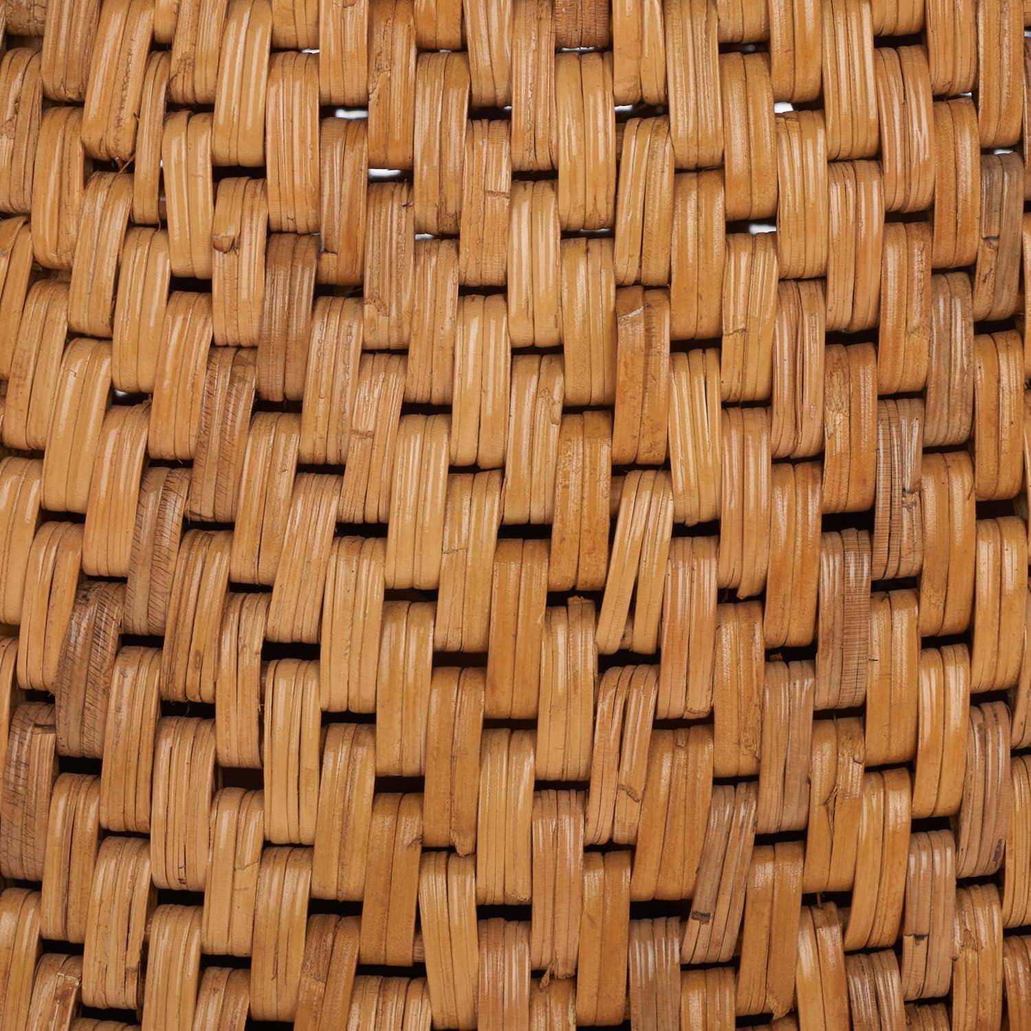 image:imageSAFAVIEH Couture Collection Lianna Coastal Tropical Natural Rattan Solid Wood Round Coffee Table Fully Assembled