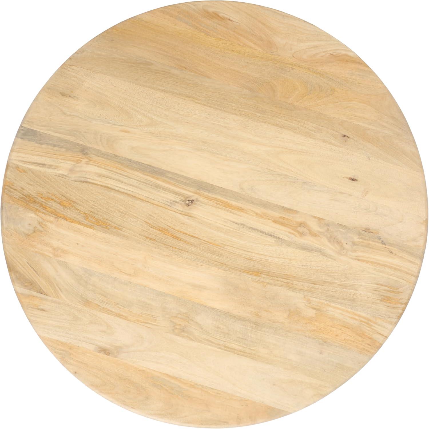 image:imageSAFAVIEH Couture Collection Madilynn Black Solid Wood Round Coffee TableNatural