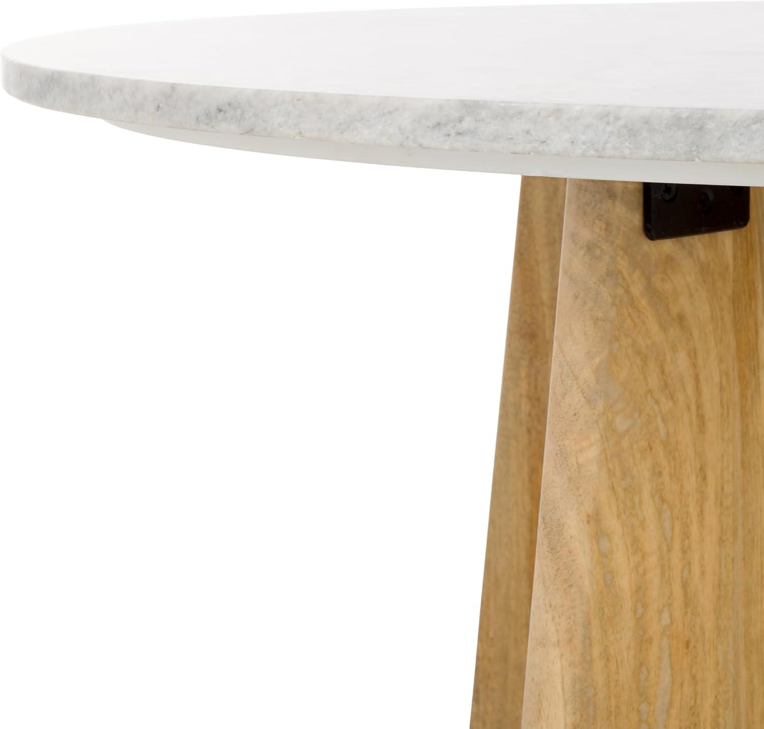 image:imageSAFAVIEH Couture Collection Madilynn Black Solid Wood Round Coffee TableNaturalLight Grey