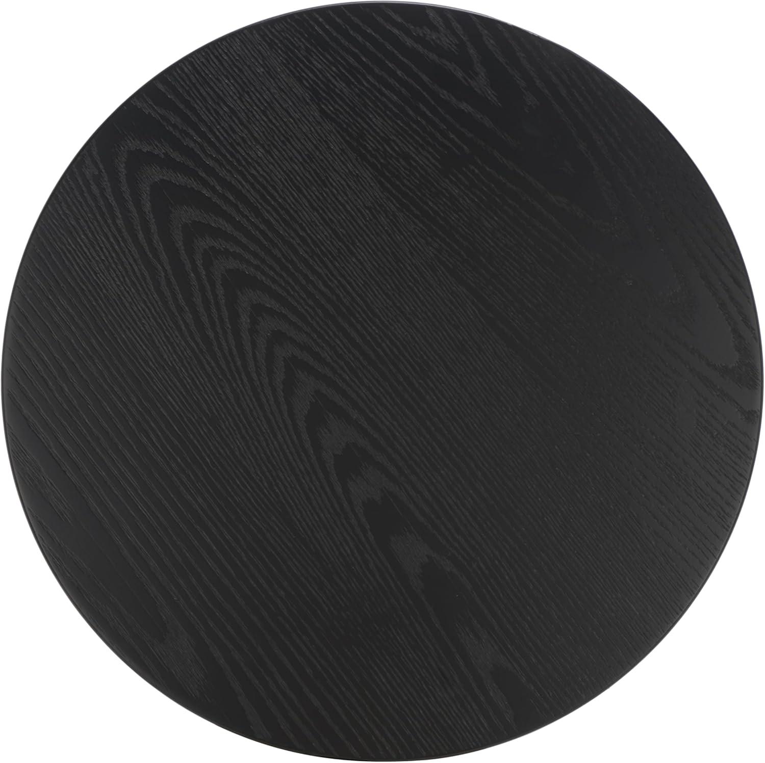 image:imageSAFAVIEH Couture Collection Sasha Medium Oak Veneer Accent TableBlack