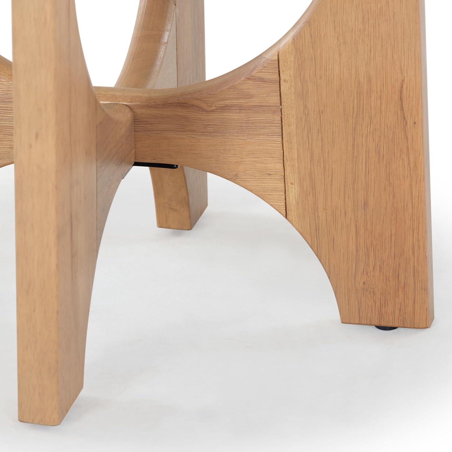 image:imageSAFAVIEH Couture Collection Sasha Medium Oak Veneer Accent TableNatural