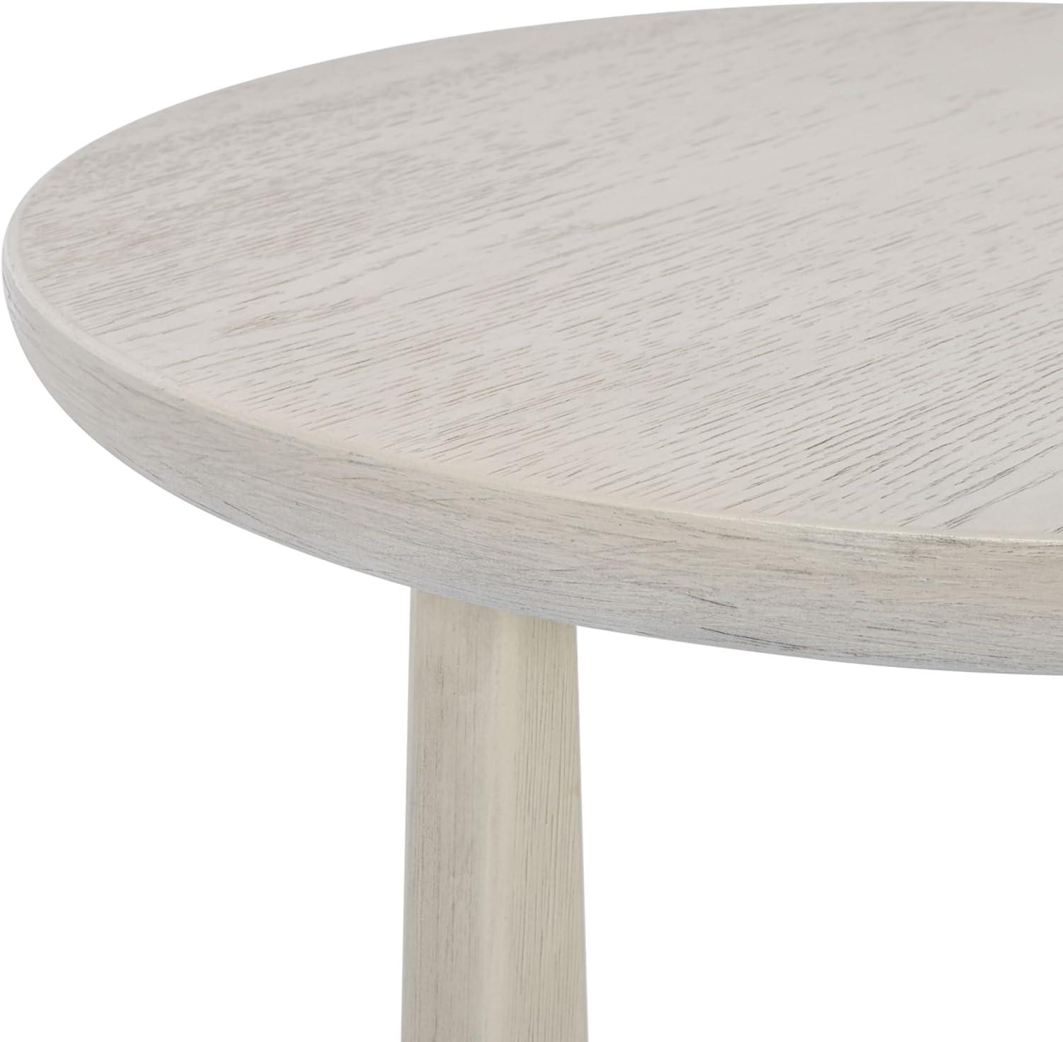 image:imageSAFAVIEH Couture Collection Sasha Medium Oak Veneer Accent TableWhite Washed