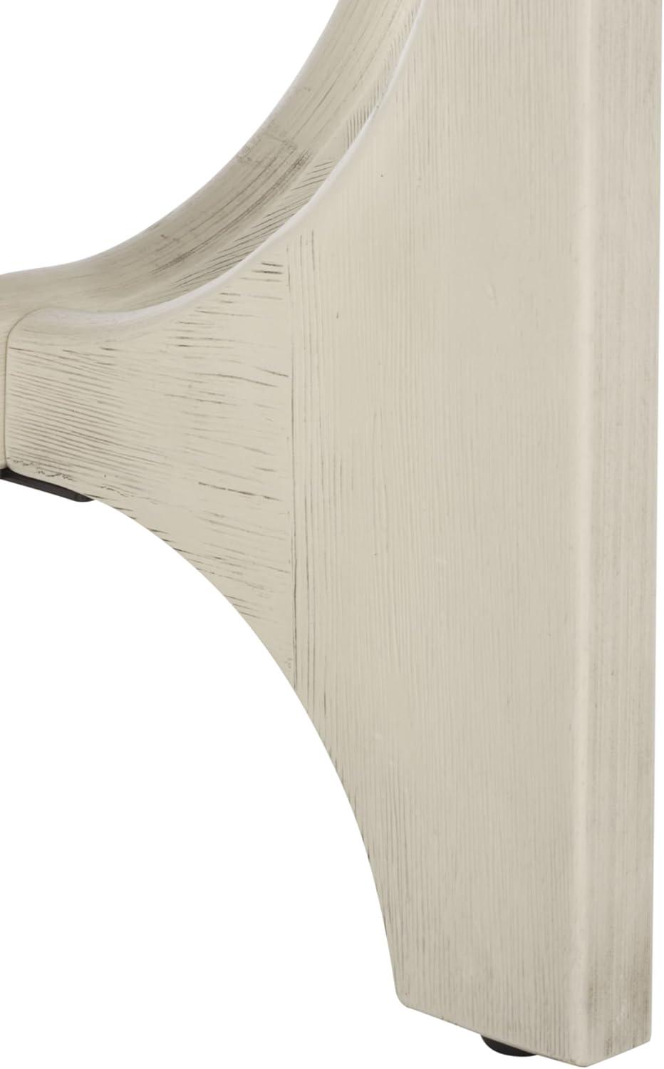 image:imageSAFAVIEH Couture Collection Sasha Medium Oak Veneer Accent TableWhite Washed