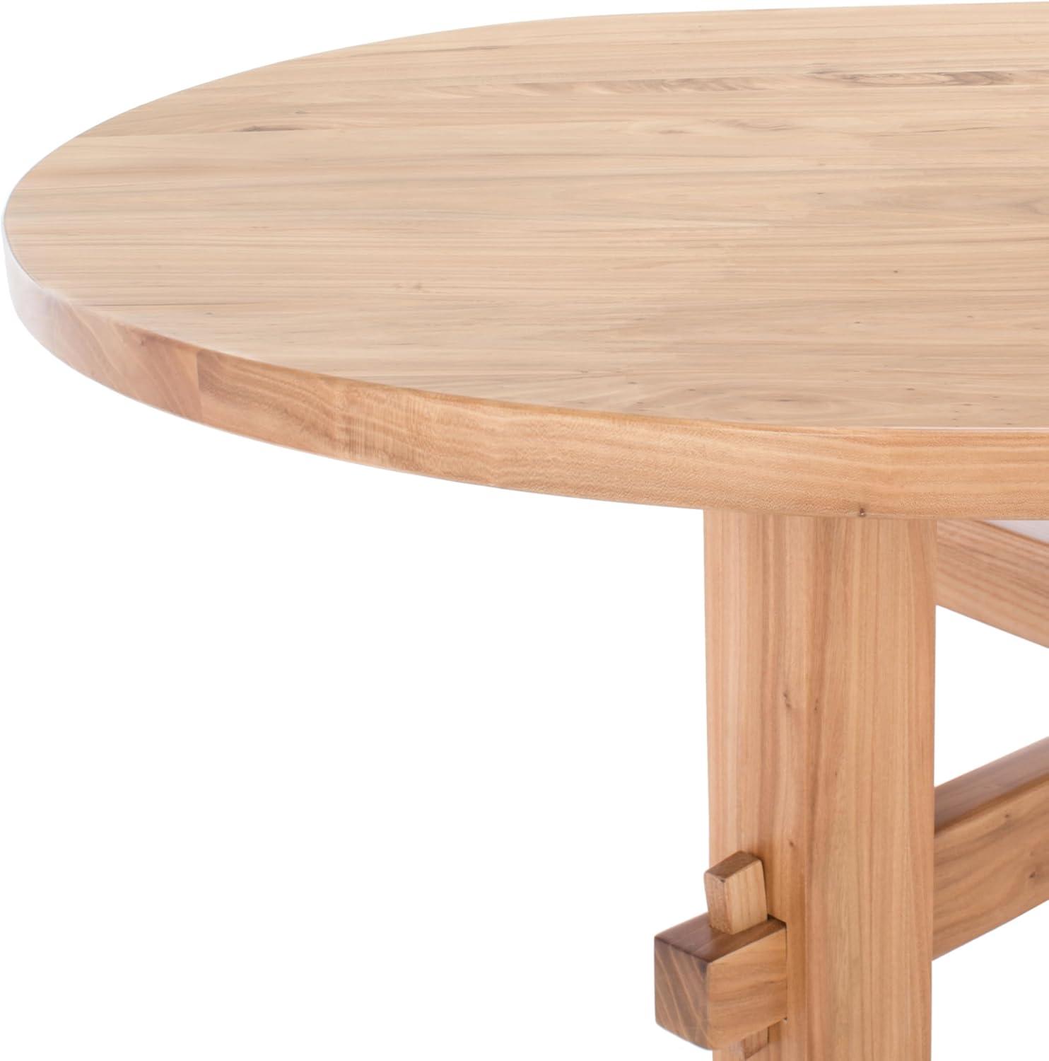 image:imageSAFAVIEH Couture Collection Tabytha Farmhouse Natural Solid Wood Oval Coffee TableNatural