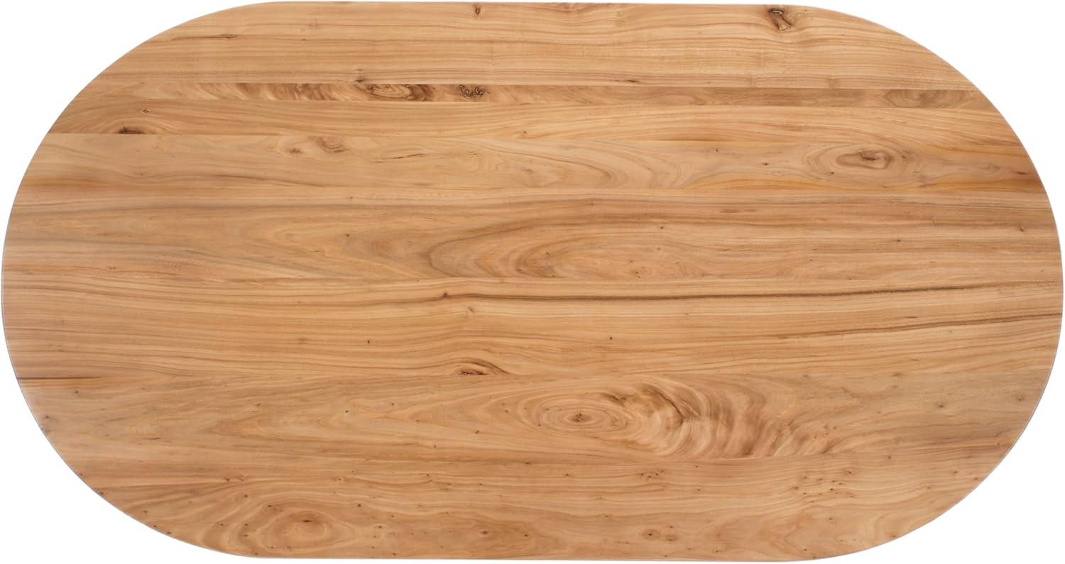 image:imageSAFAVIEH Couture Collection Tabytha Farmhouse Natural Solid Wood Oval Coffee TableNatural