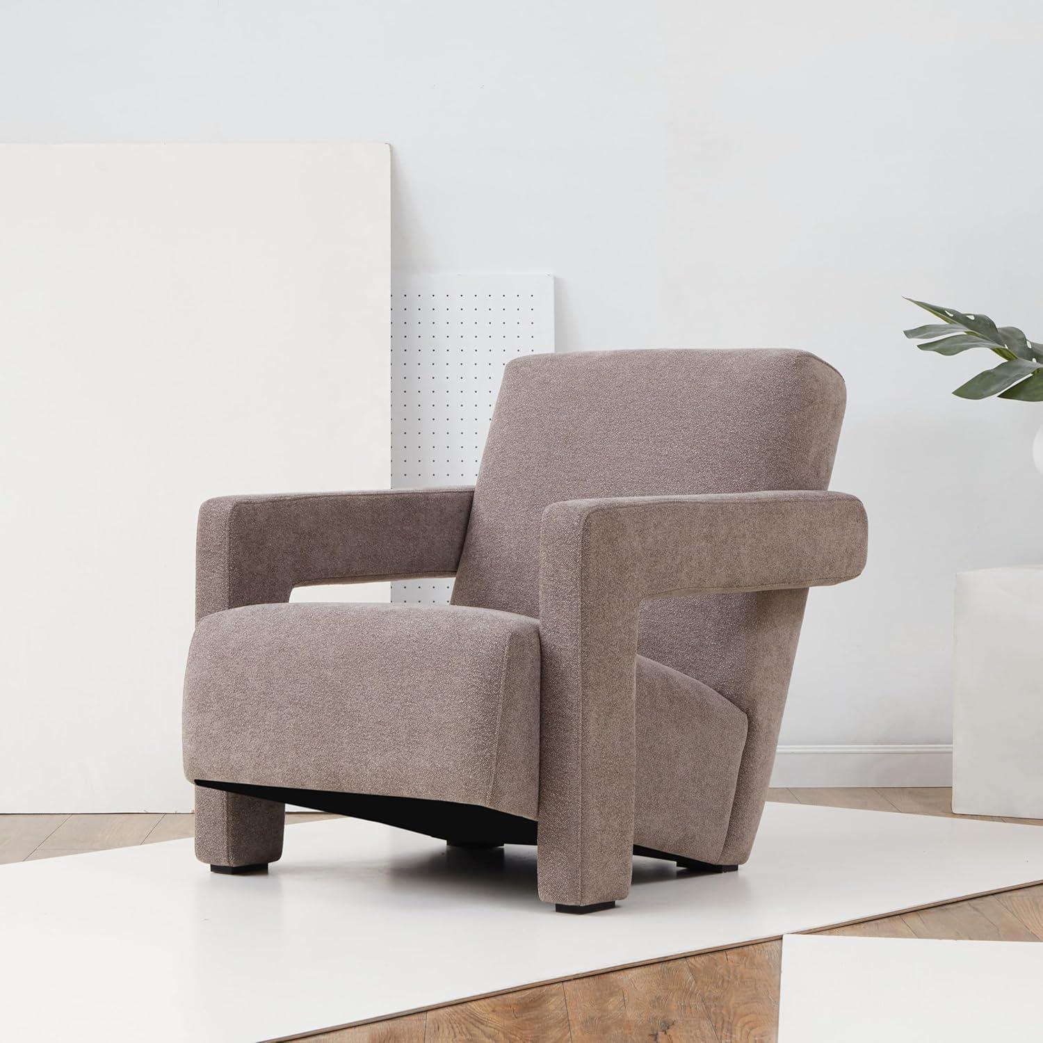 image:imageSAFAVIEH Couture Collection Taylor Modern Navy Velvet Upholstered Accent Chair Fully AssembledBrown