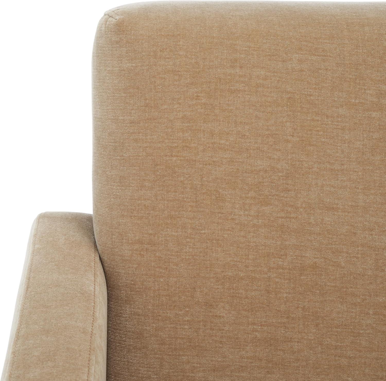 image:imageSAFAVIEH Couture Collection Taylor Modern Navy Velvet Upholstered Accent Chair Fully AssembledLight Brown