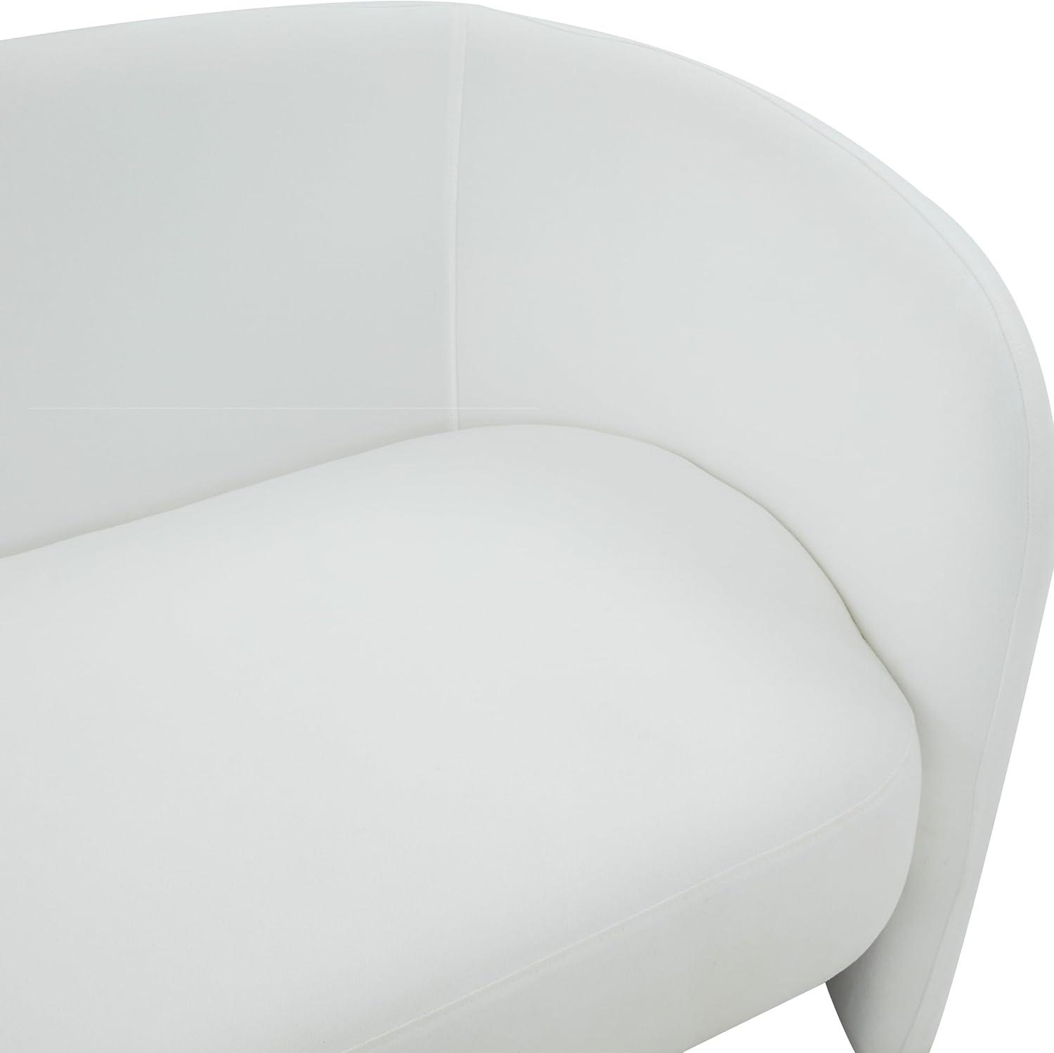 image:imageSAFAVIEH Couture Collection Zhao White Linen Curved LoveseatWhite