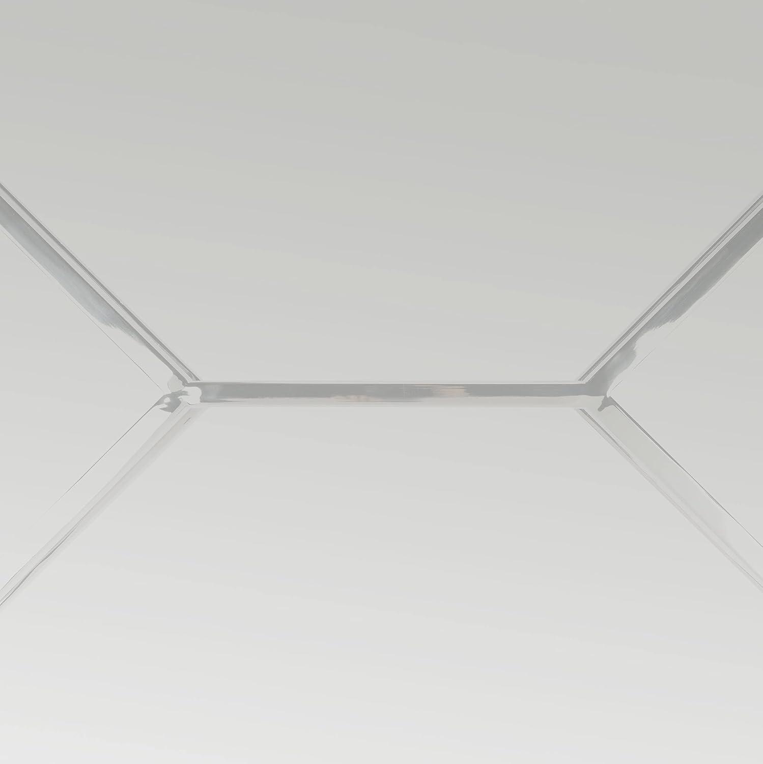 image:imageSAFAVIEH Couture Home Collection Eugene SilverClear Acrylic Rectangle Coffee Table