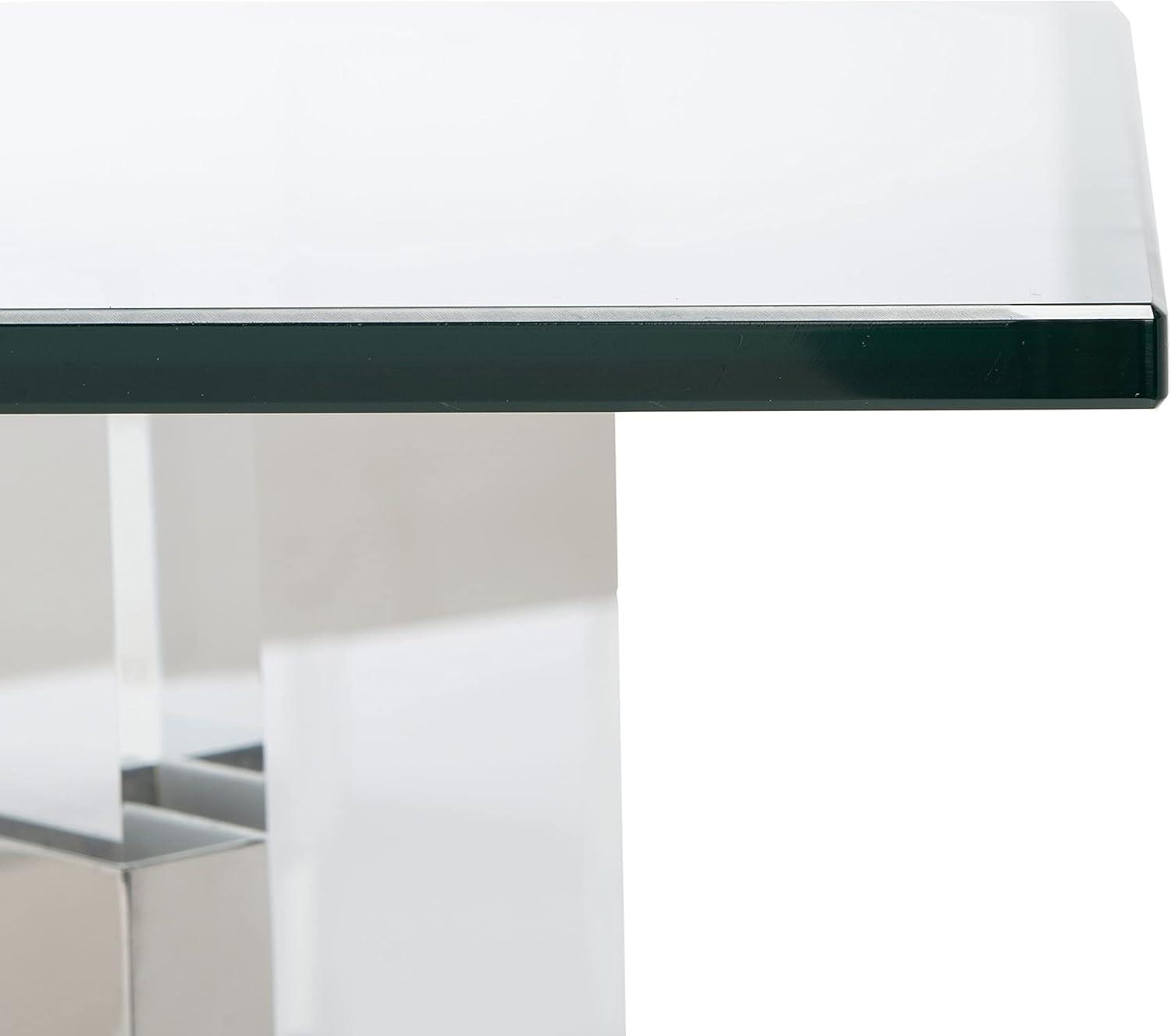 image:imageSAFAVIEH Couture Home Collection Eugene SilverClear Acrylic Rectangle Coffee Table