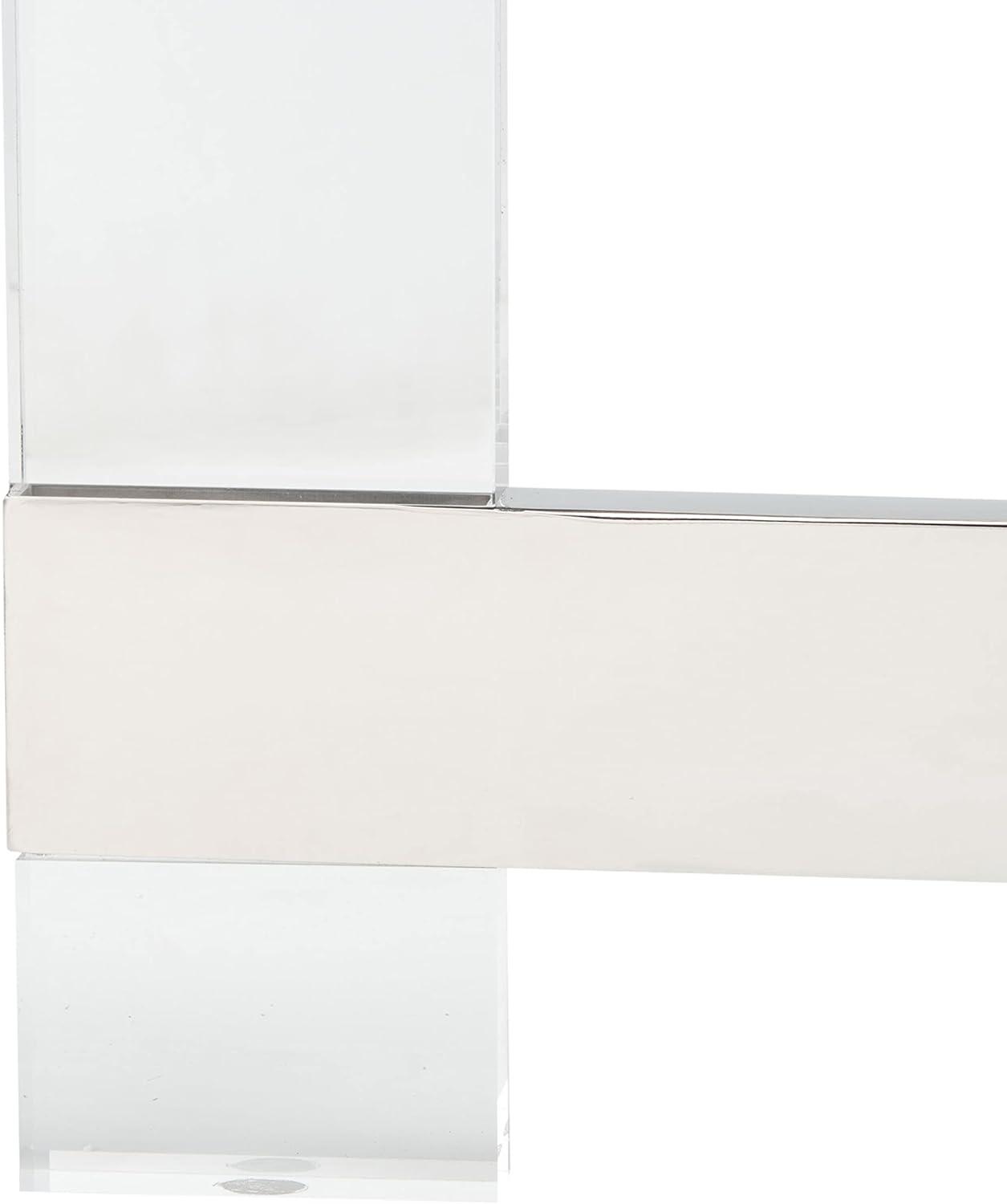 image:imageSAFAVIEH Couture Home Collection Eugene SilverClear Acrylic Rectangle Coffee Table