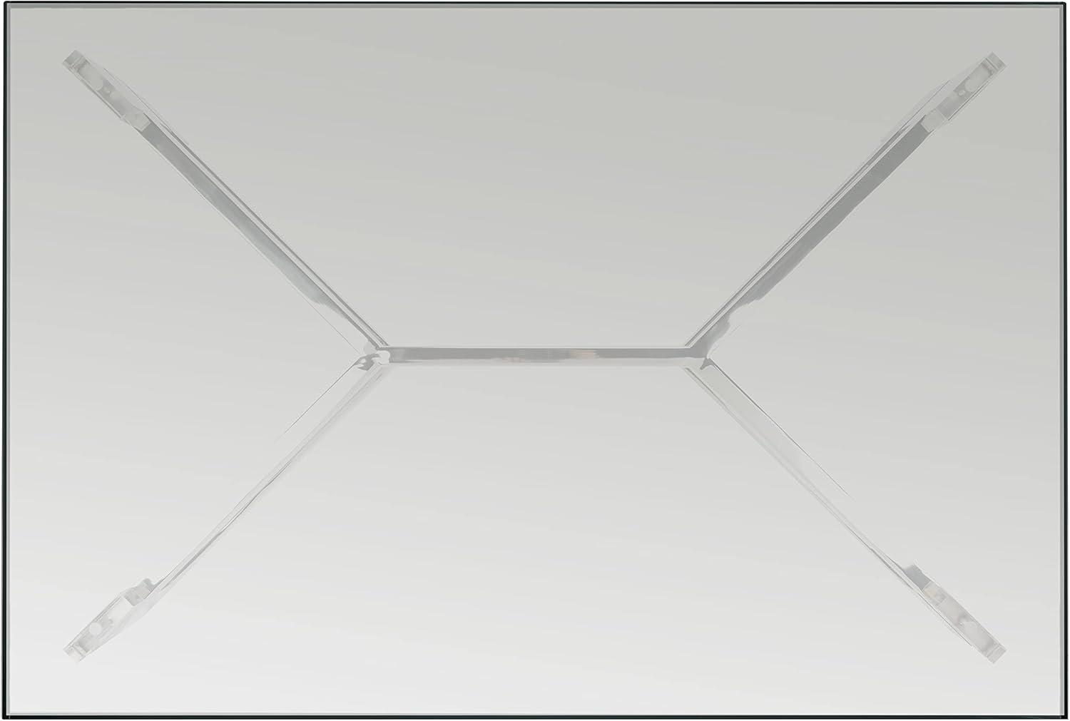 image:imageSAFAVIEH Couture Home Collection Eugene SilverClear Acrylic Rectangle Coffee Table