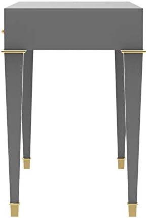 image:imageSAFAVIEH Couture Home Jordyn Modern Grey Desk