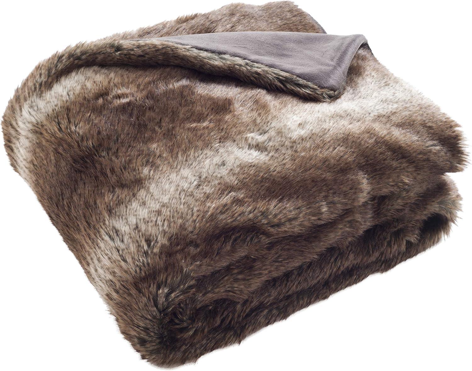 image:imageSAFAVIEH Faux Luxe Brick Throw Blanket 60x72 ChocolateChocolate