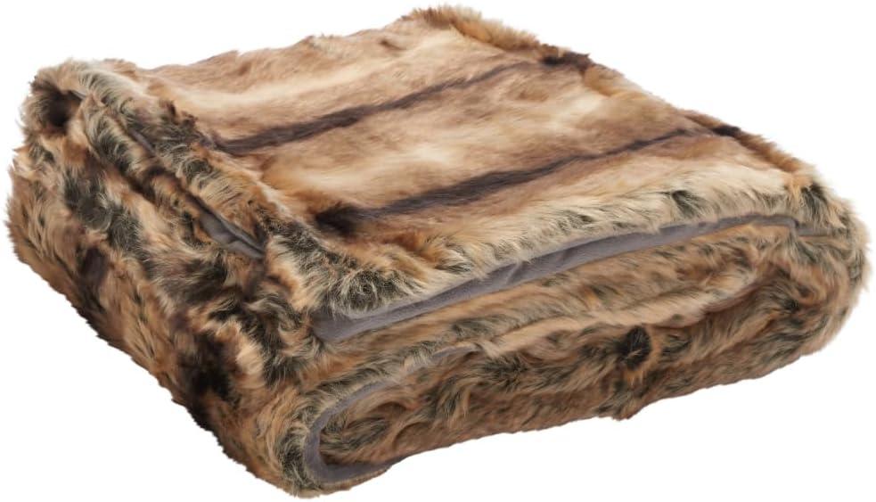 image:imageSAFAVIEH Faux Luxe Brick Throw Blanket 60x72 ChocolateChocolate