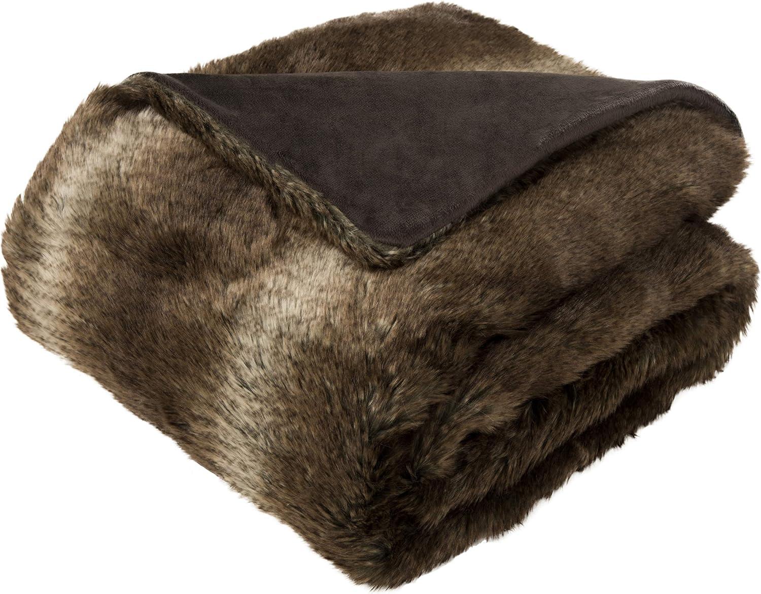 image:imageSAFAVIEH Faux Luxe Brick Throw Blanket 60x72 ChocolateChocolate