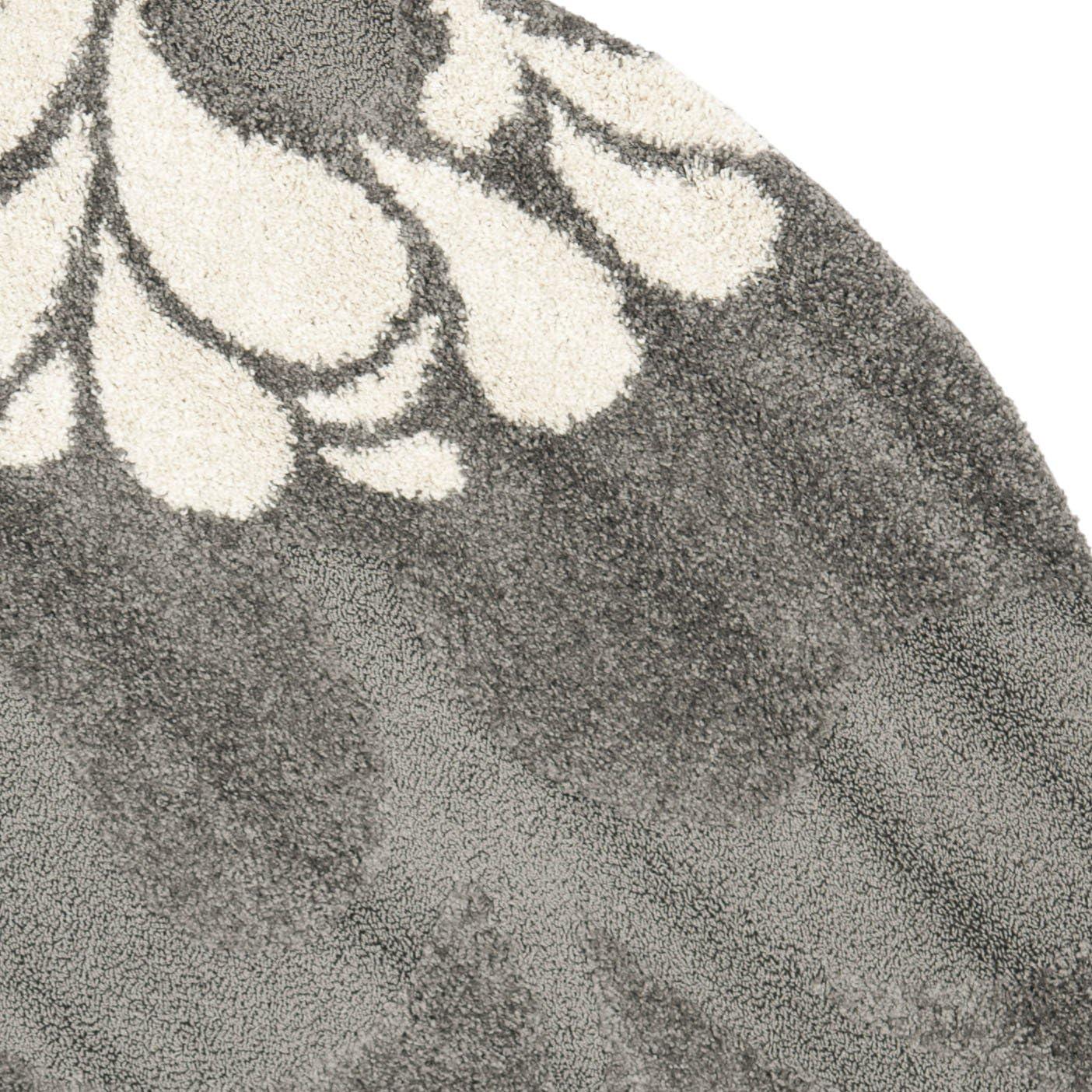 image:imageSAFAVIEH Florida Shag Collection Area Rug 53 x 76 Smoke amp Beige Floral Design NonShedding amp Easy Care 12inch Thick Ideal for High Traffic Areas in Living Room Bedroom SG4647913GreyBeige
