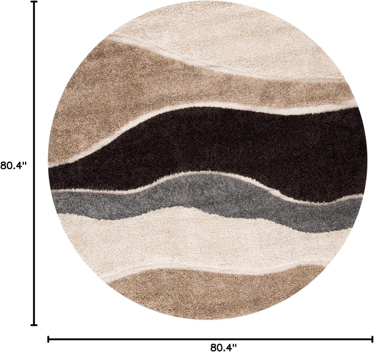 image:imageSAFAVIEH Florida Shag Collection Area Rug 6 x 9 Ivory amp Grey Abstract Design NonShedding amp Easy Care 12inch Thick Ideal for High Traffic Areas in Living Room Bedroom SG4751180IvoryGrey