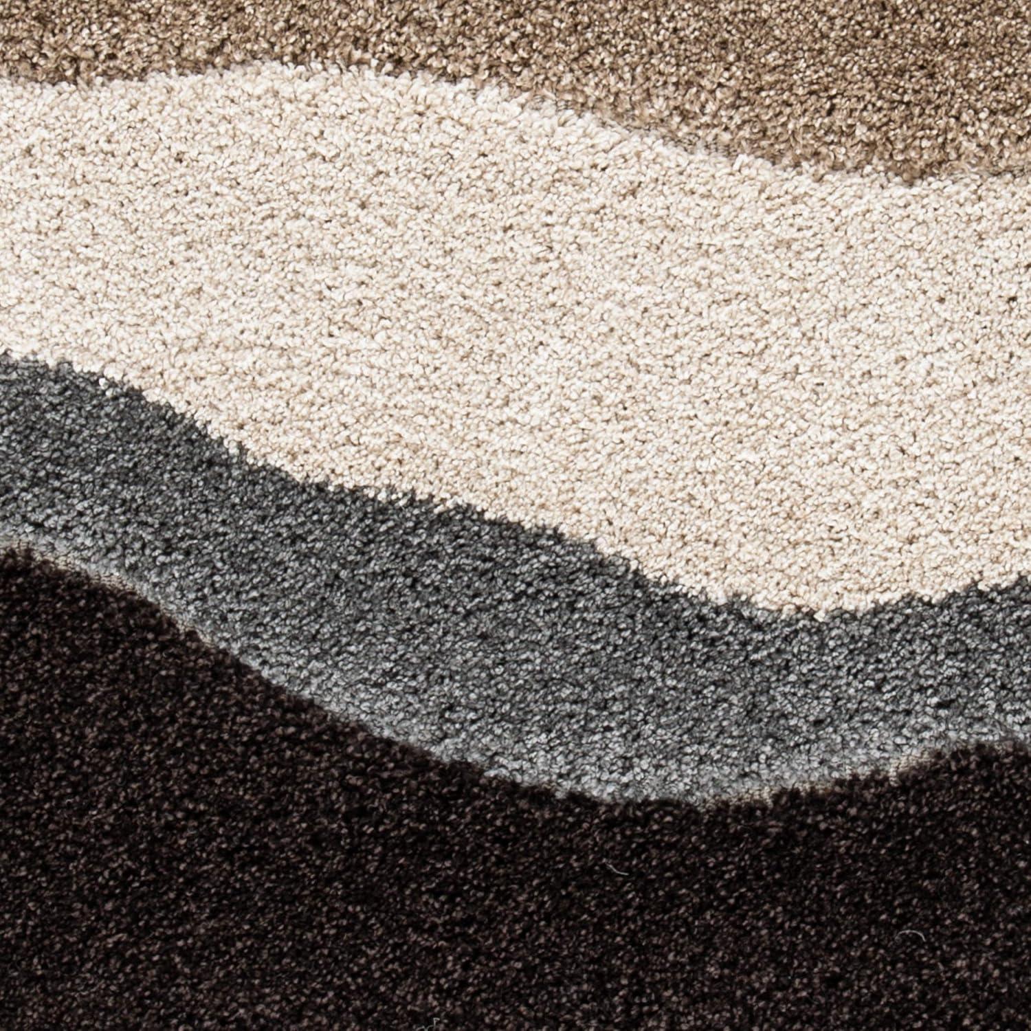 image:imageSAFAVIEH Florida Shag Collection Area Rug 6 x 9 Ivory amp Grey Abstract Design NonShedding amp Easy Care 12inch Thick Ideal for High Traffic Areas in Living Room Bedroom SG4751180IvoryGrey