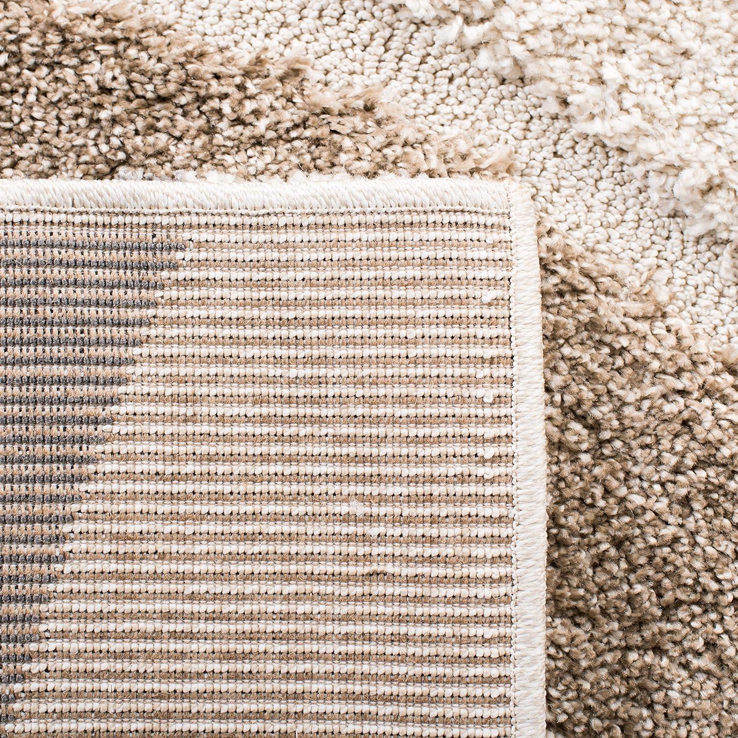 image:imageSAFAVIEH Florida Shag Collection Area Rug 6 x 9 Ivory amp Grey Abstract Design NonShedding amp Easy Care 12inch Thick Ideal for High Traffic Areas in Living Room Bedroom SG4751180IvoryGrey