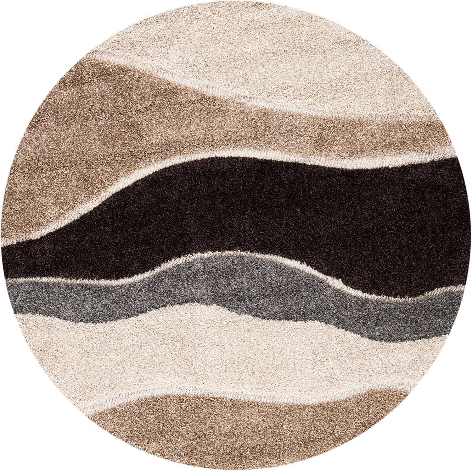 image:imageSAFAVIEH Florida Shag Collection Area Rug 6 x 9 Ivory amp Grey Abstract Design NonShedding amp Easy Care 12inch Thick Ideal for High Traffic Areas in Living Room Bedroom SG4751180IvoryGrey