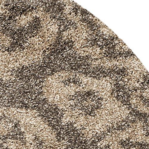 image:imageSAFAVIEH Florida Shag Collection Area Rug 86 x 12 Smoke amp Beige Damask Design NonShedding amp Easy Care 12inch Thick Ideal for High Traffic Areas in Living Room Bedroom SG4607913SmokeBeige