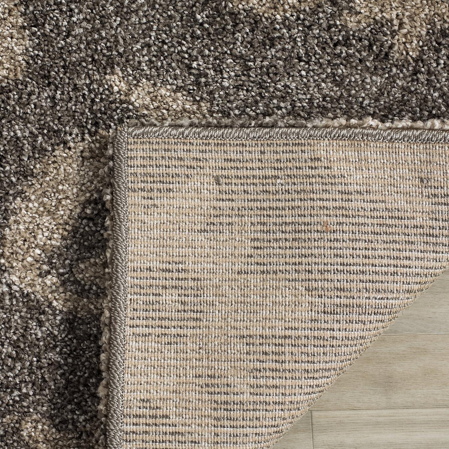 image:imageSAFAVIEH Florida Shag Collection Area Rug 86 x 12 Smoke amp Beige Damask Design NonShedding amp Easy Care 12inch Thick Ideal for High Traffic Areas in Living Room Bedroom SG4607913SmokeBeige