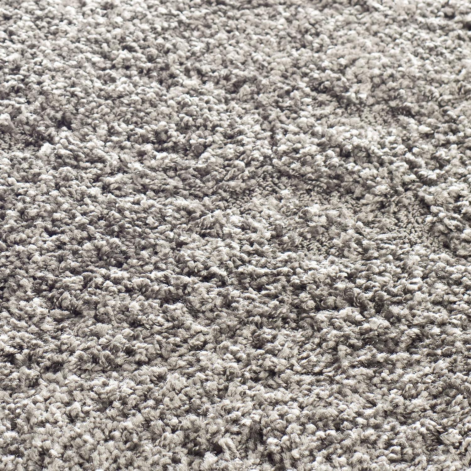 image:imageSAFAVIEH Florida Shag Collection Area Rug 86 x 12 Smoke amp Beige Damask Design NonShedding amp Easy Care 12inch Thick Ideal for High Traffic Areas in Living Room Bedroom SG4607913GreyBeige