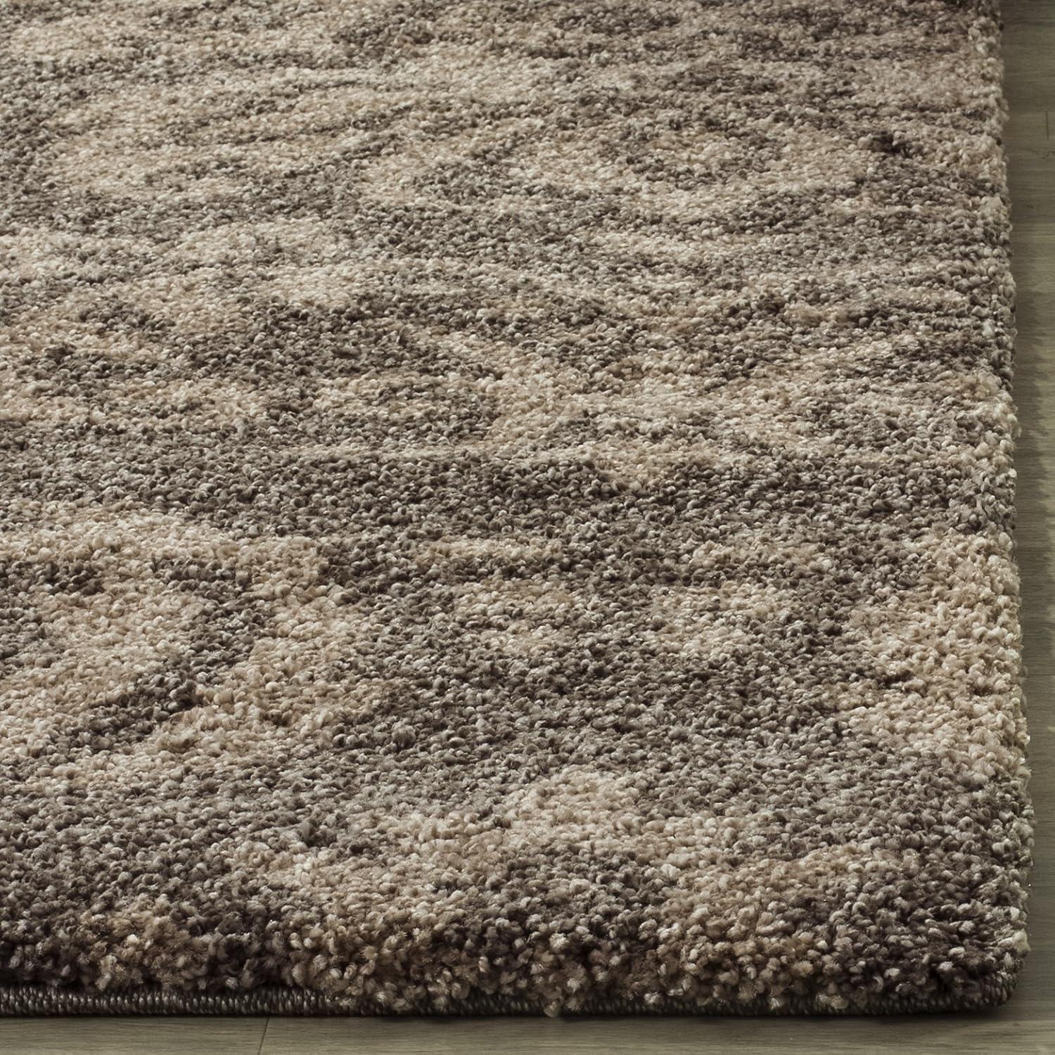 image:imageSAFAVIEH Florida Shag Collection Area Rug 86 x 12 Smoke amp Beige Damask Design NonShedding amp Easy Care 12inch Thick Ideal for High Traffic Areas in Living Room Bedroom SG4607913SmokeBeige