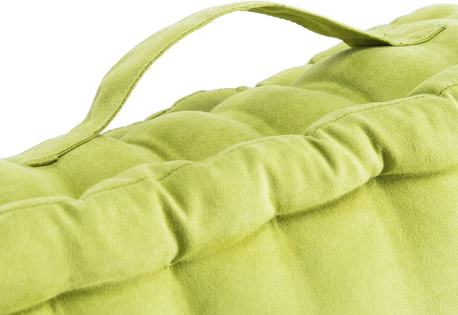 image:imageSAFAVIEH Gardenia Glam 18inch Dark Turquoise Velvet Square Floor Pillow Hunter GreenLight Green