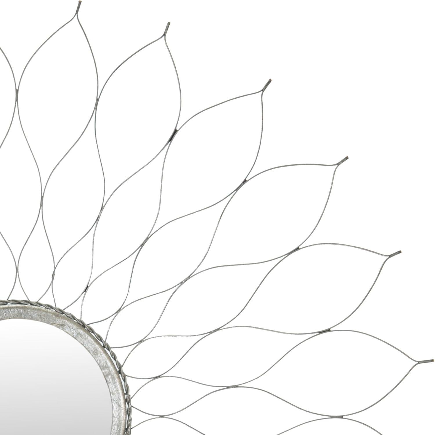 image:imageSAFAVIEH Home Collection Antique Flower MirrorSilver