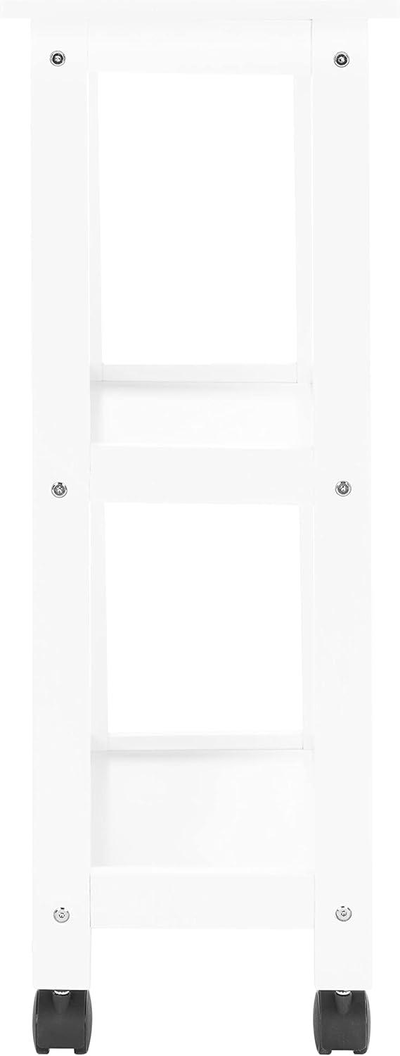 image:imageSAFAVIEH Home Collection Bevin 2Shelf Storage Dining Room Bar Trolley Kitchen Cart with Wheels KCH1400B 0 WhiteWhite