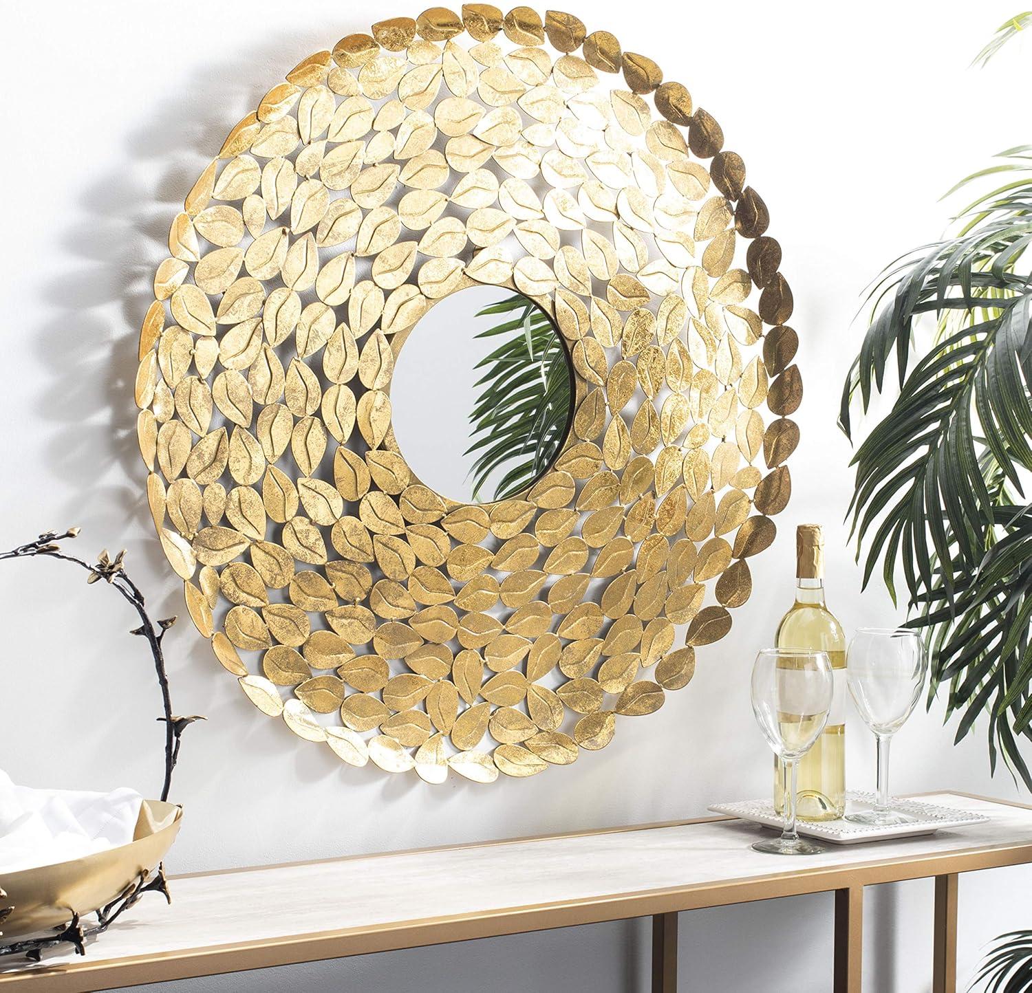 image:imageSAFAVIEH Home Collection Bliss Gold Foil Mirror