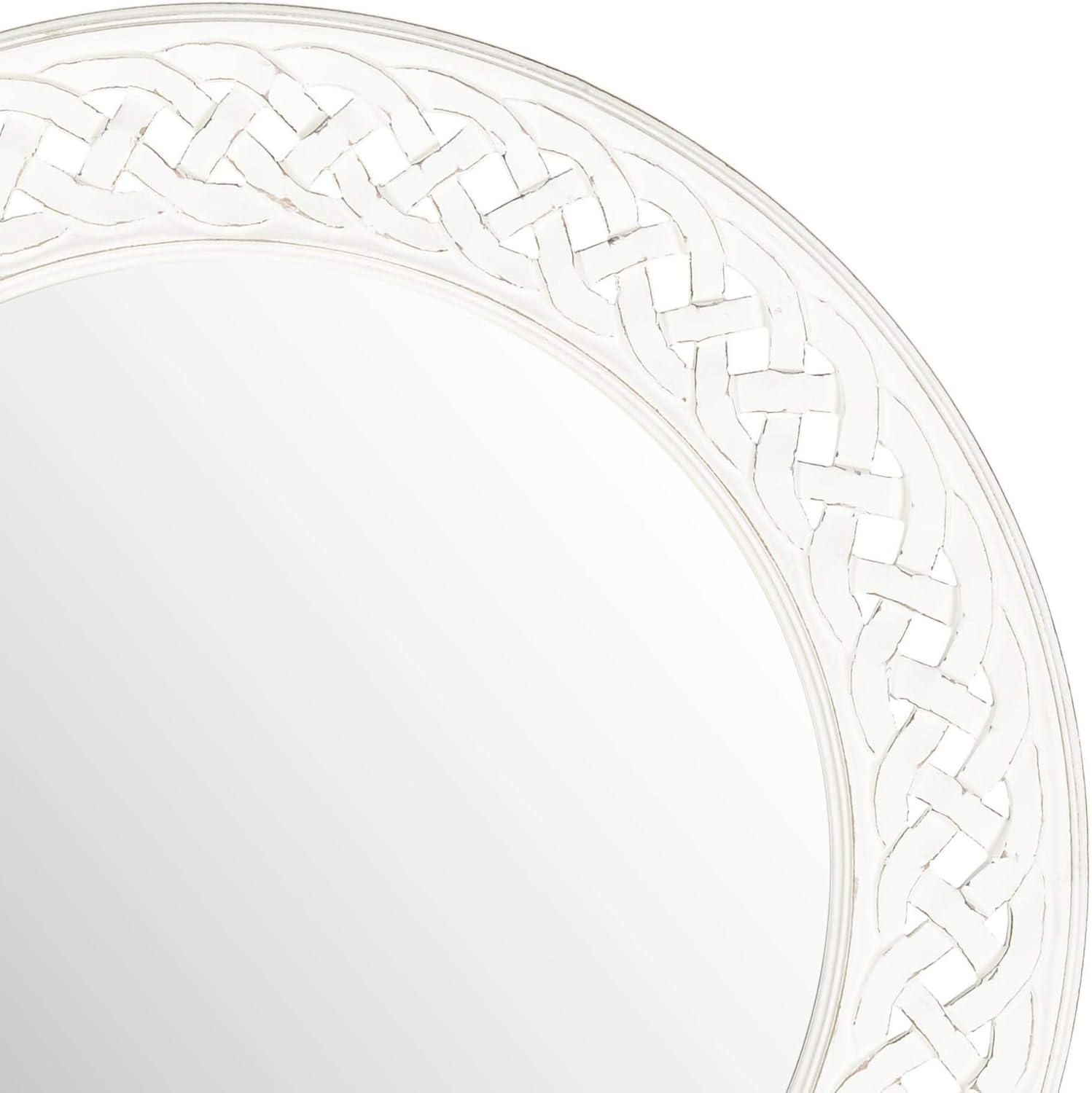 image:imageSAFAVIEH Home Collection Braided Chain Mirror GoldAntique White