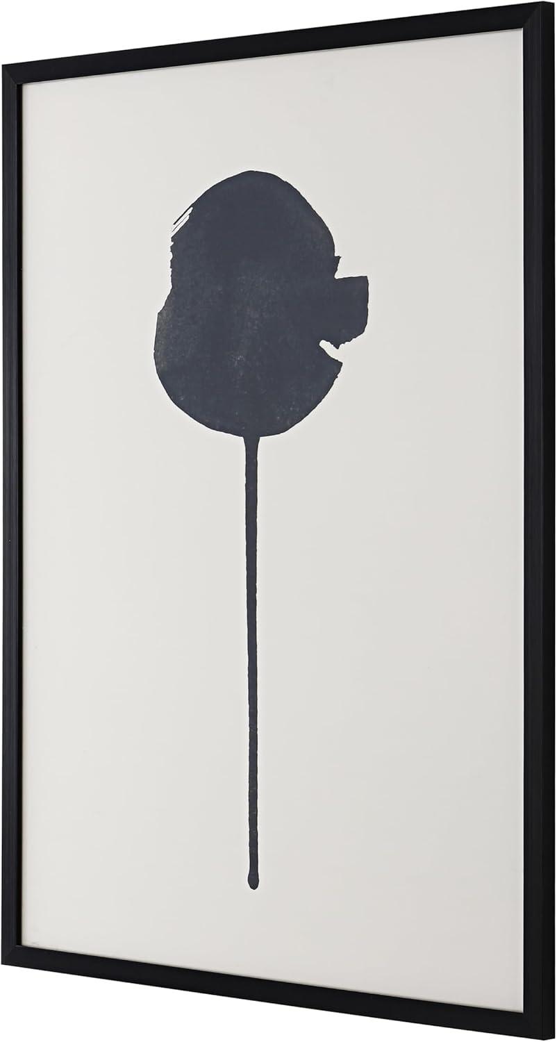 image:imageSAFAVIEH Home Collection Shadow of a Dandelion BlackIvory 18 x 24inch Modern Minimalist Abstract Framed Wall Art for Bedroom Living Room Foyer Dining Area Entryway