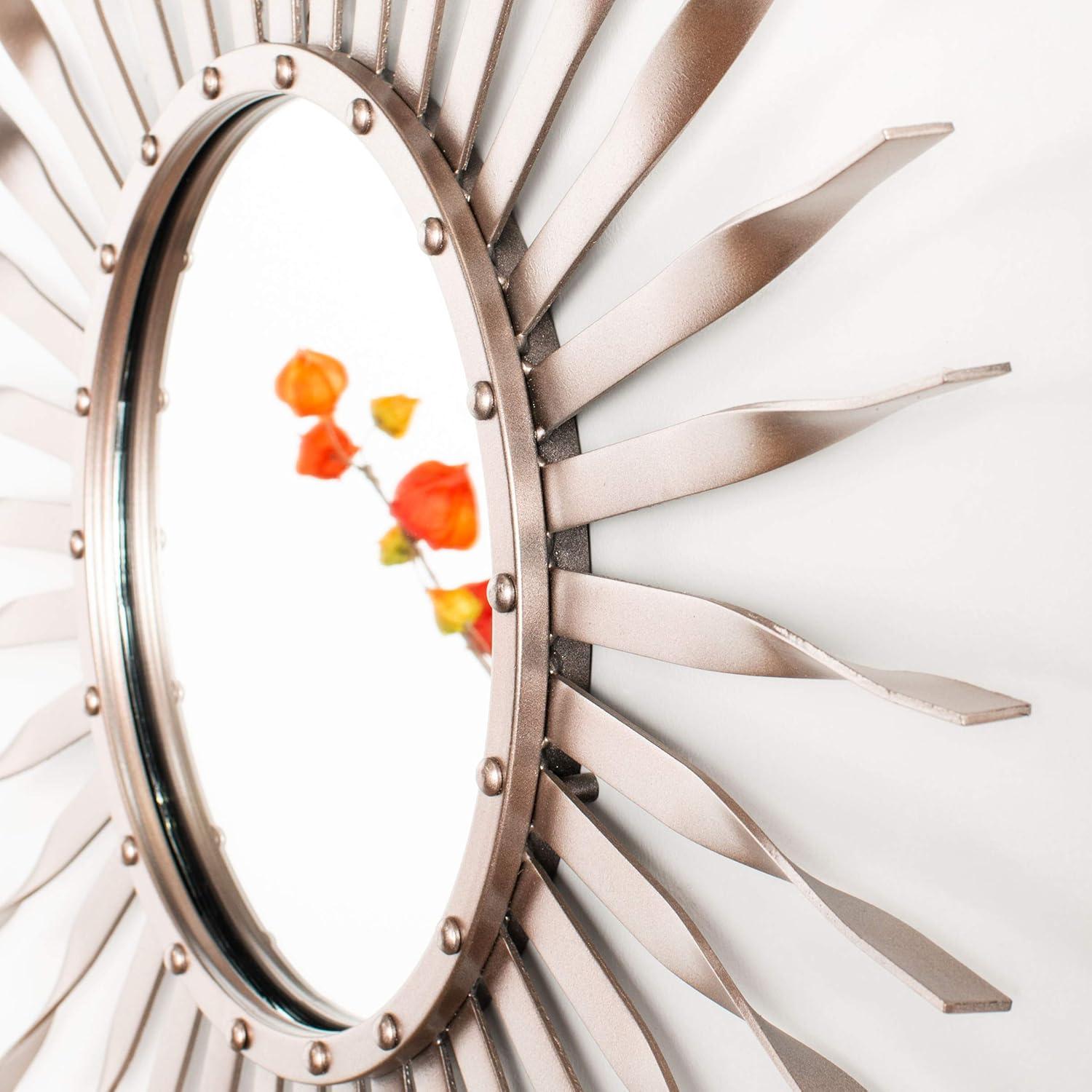image:imageSAFAVIEH Home Marlene Rose Gold Sunburst 28inch Decorative Accent Mirror