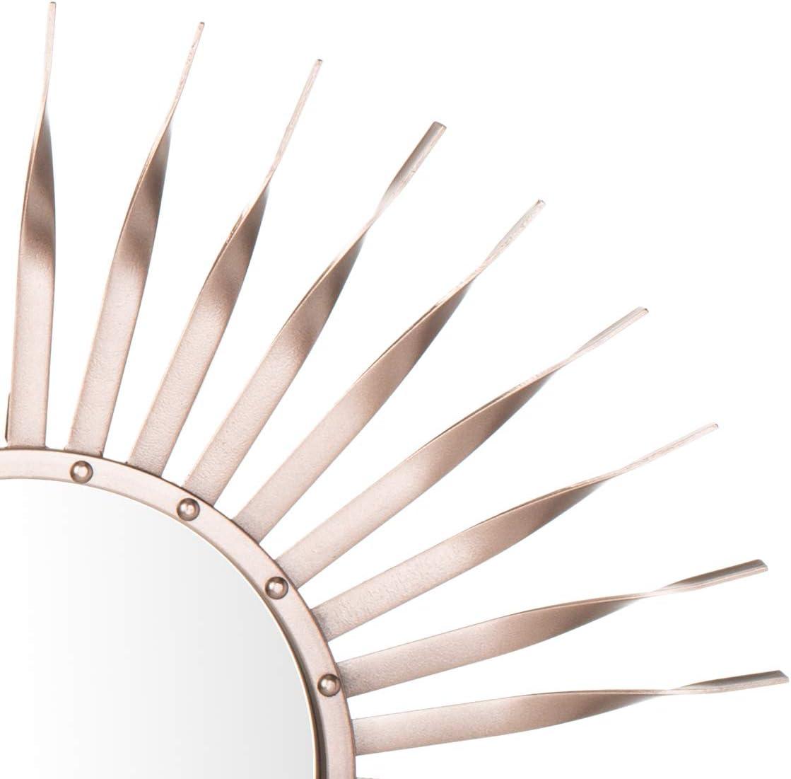 image:imageSAFAVIEH Home Marlene Rose Gold Sunburst 28inch Decorative Accent Mirror