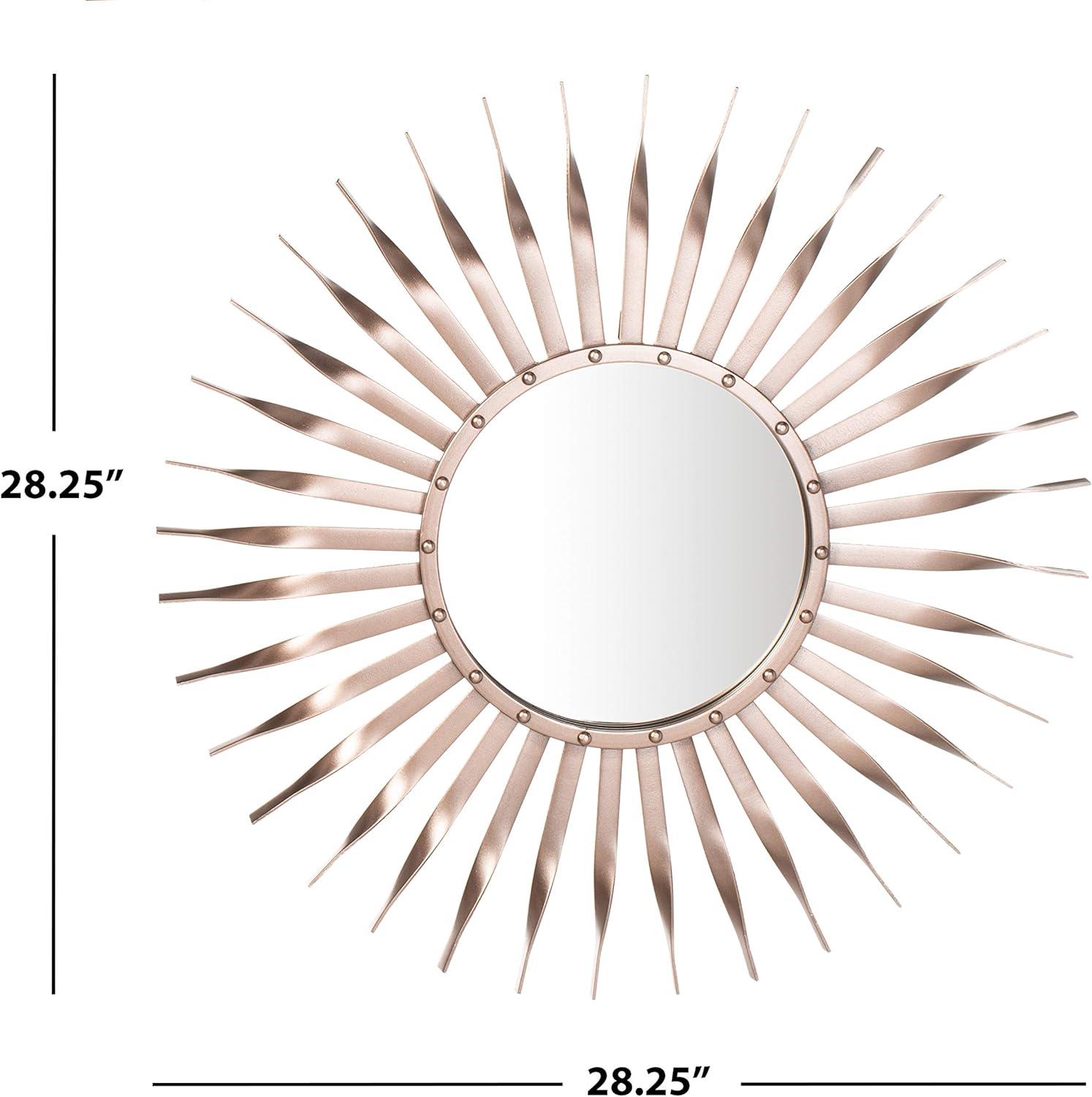 image:imageSAFAVIEH Home Marlene Rose Gold Sunburst 28inch Decorative Accent Mirror