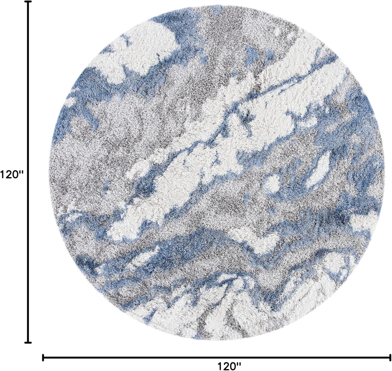 image:imageSAFAVIEH Horizon Shag Collection Area Rug 6 x 9 Grey amp Blue Modern Abstract Design NonShedding amp Easy Care 2inch Thick Ideal for High Traffic Areas in Living Room Bedroom HZN890GGreyBlue