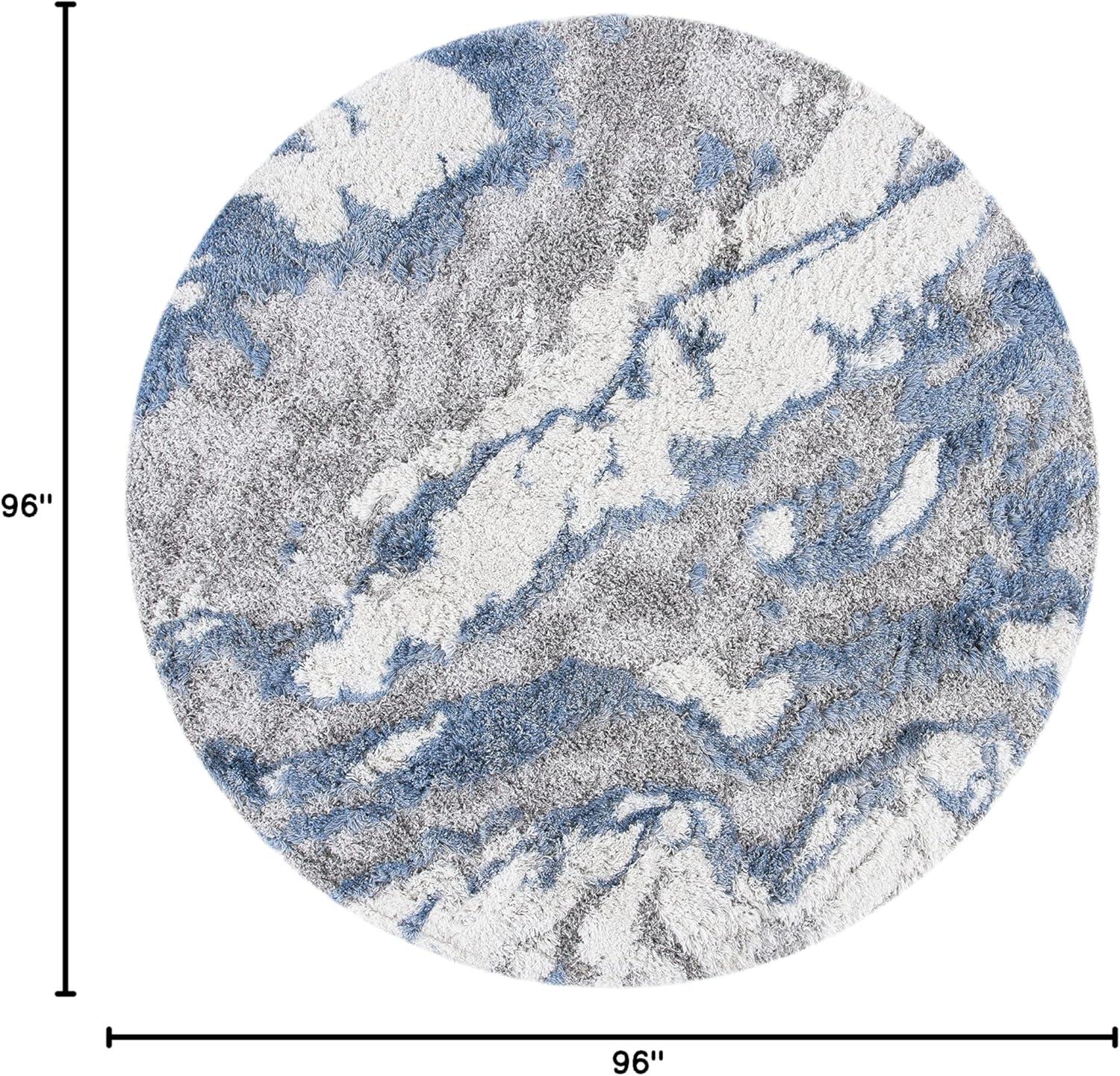 image:imageSAFAVIEH Horizon Shag Collection Area Rug 6 x 9 Grey amp Blue Modern Abstract Design NonShedding amp Easy Care 2inch Thick Ideal for High Traffic Areas in Living Room Bedroom HZN890GGreyBlue