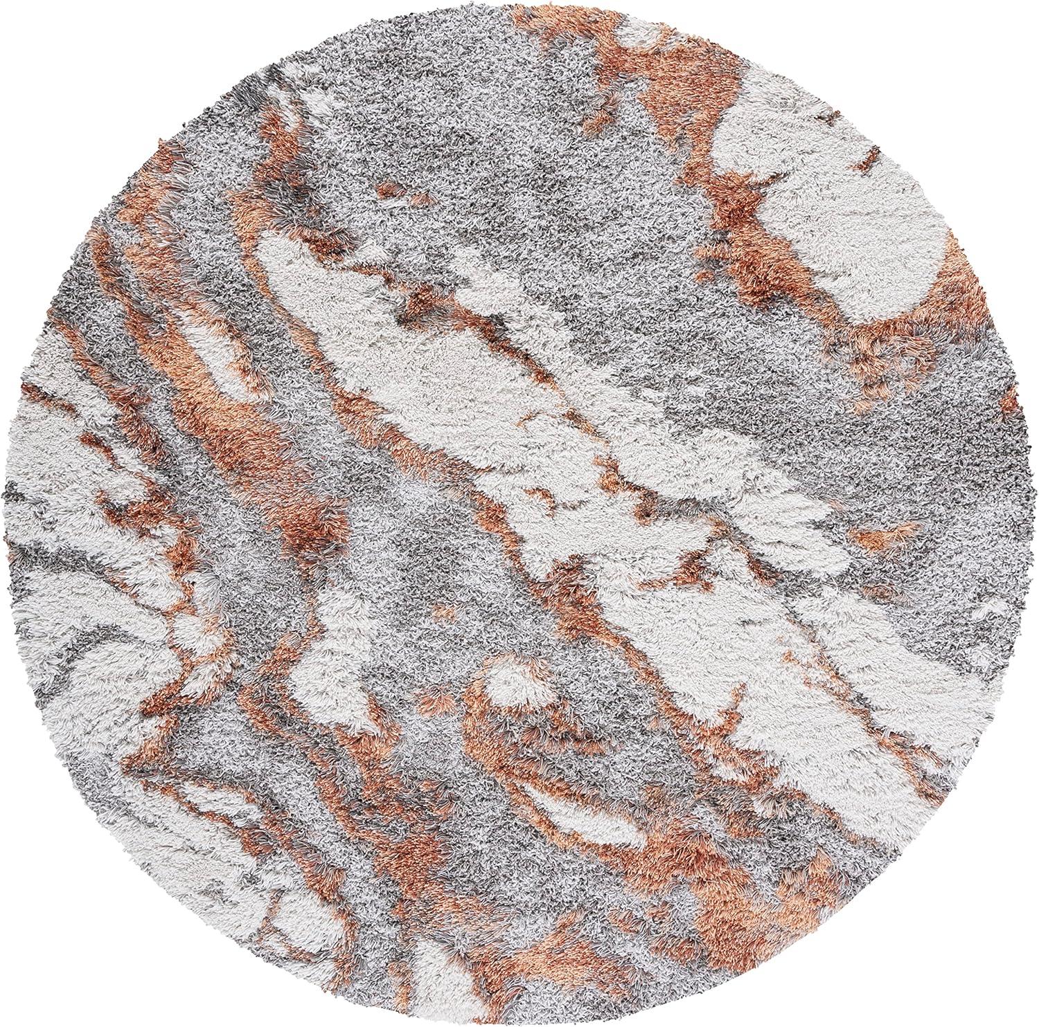 image:imageSAFAVIEH Horizon Shag Collection Area Rug 6 x 9 Grey amp Blue Modern Abstract Design NonShedding amp Easy Care 2inch Thick Ideal for High Traffic Areas in Living Room Bedroom HZN890GGreyRust
